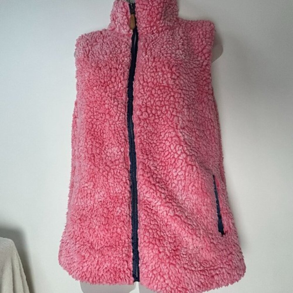 Simply Southern‎ Barbiecore Pink & Gray Teddybear Vest Medium